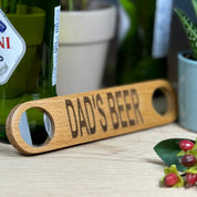 Wooden bottle opener gift for father - dad's beer