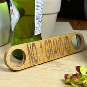 Wooden bottle opener gift for grandad and fathers day - no 1 grandad