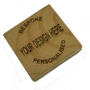 Personalised wooden fridge magnet - square