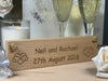 Personalised wedding plaque - names and date with heart infinity symbols