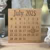 Wooden coaster - personalised calendar - set of 4