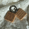 Personalised wedding keyring - favour - square - names and date, guest thank you