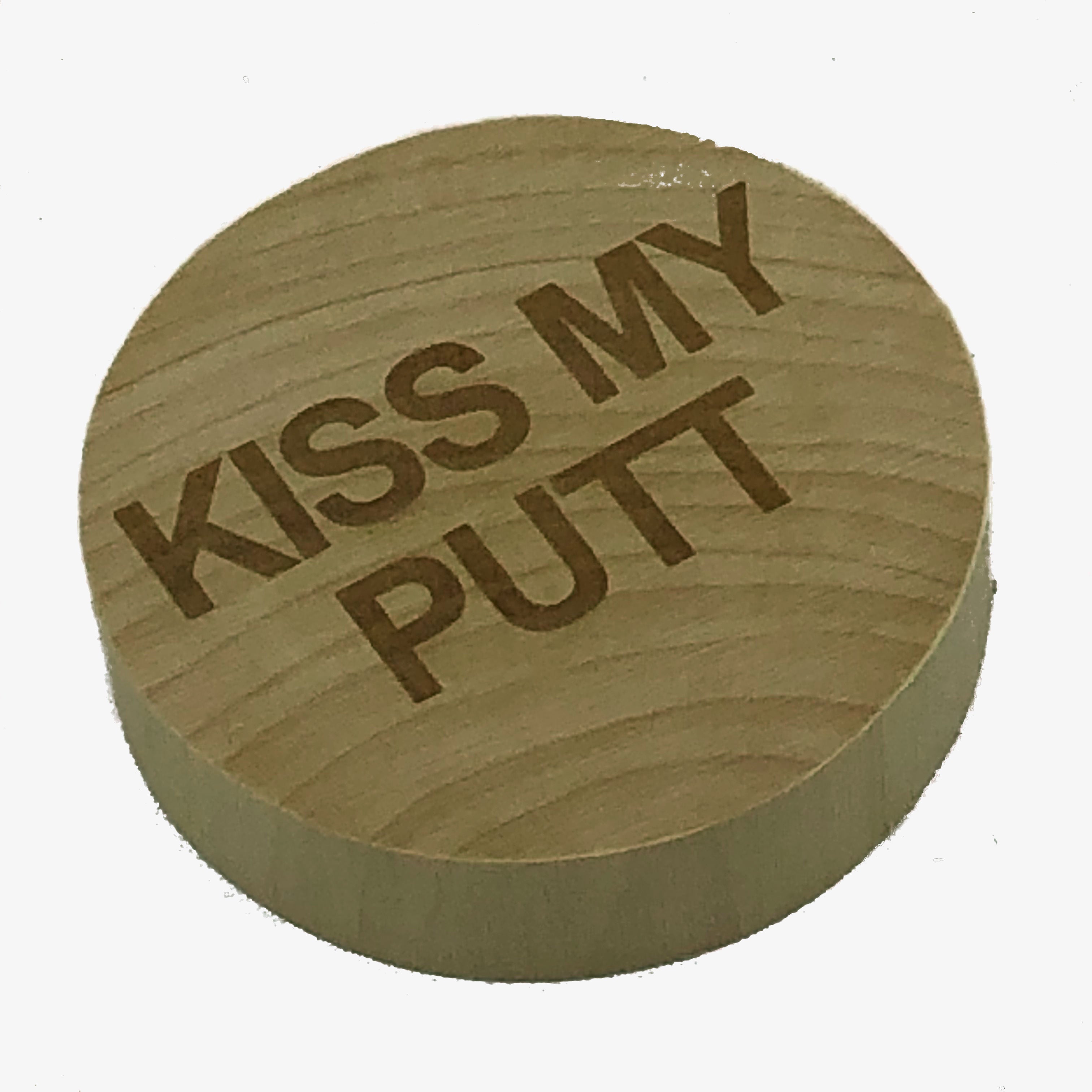  wooden bottle opener - golf - kiss my putt