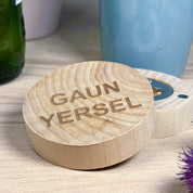 Wooden fridge magnet bottle opener - laser engraved with Scottish dialect gaun yersel