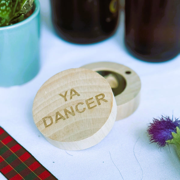 Wooden fridge magnet bottle opener and fridge magnet - laser engraved with Scottish dialect ya dancer