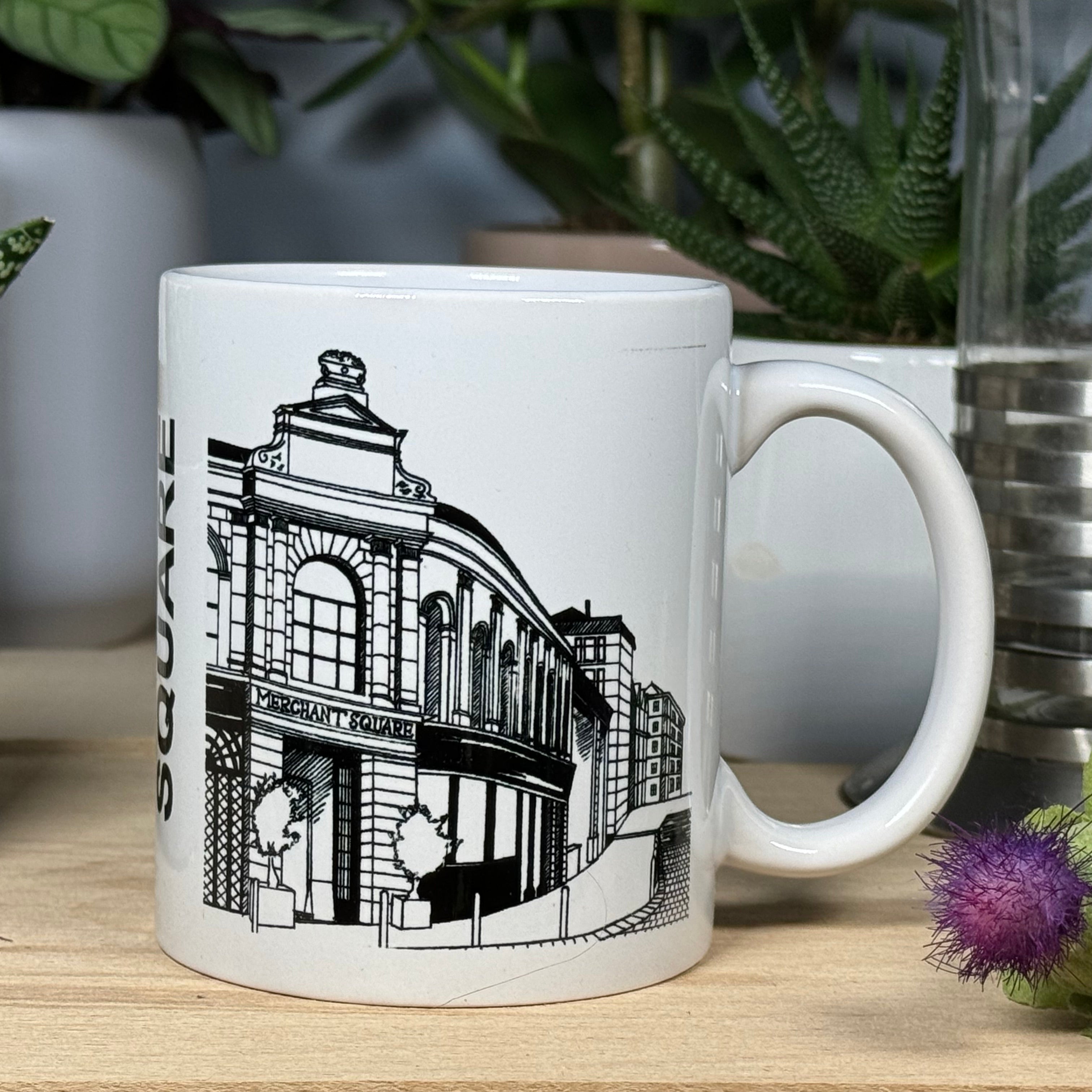 Ceramic mug - Glasgow landmarks - Merchant Square