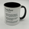 Ceramic mug - white and black - teacher gift