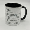 Ceramic mug - white and black - father gift