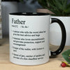 Ceramic mug - white and black - father gift