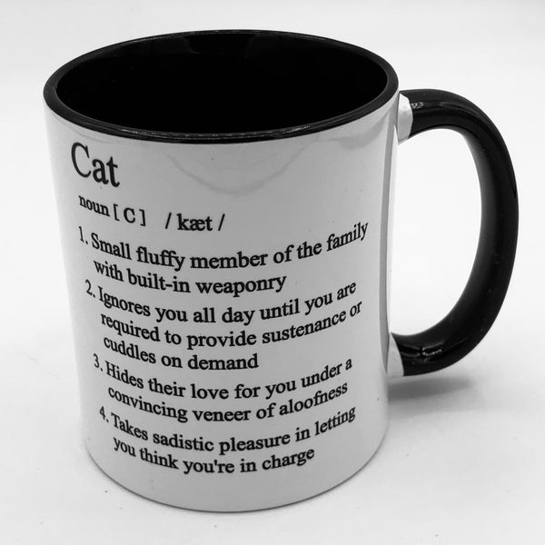 Ceramic mug - cat lover - funny definition of a cat