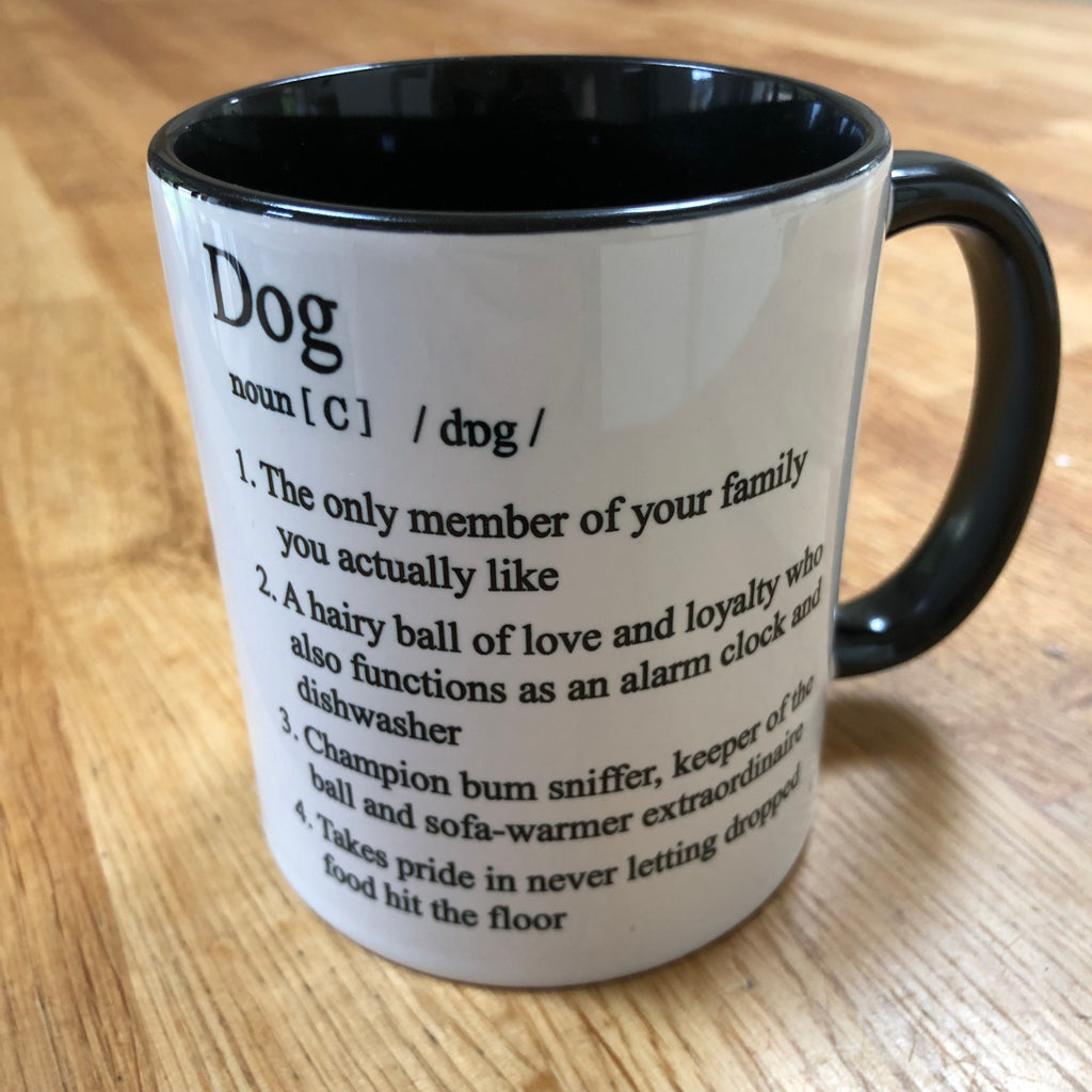 Ceramic mug - dog lover - funny definition of a dog