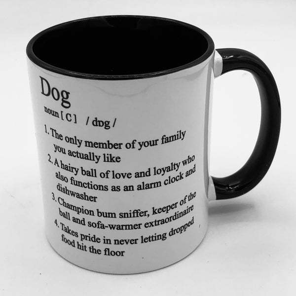Ceramic mug - dog lover - funny definition of a dog