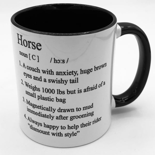 Mug - horse lover - funny definition of a horse