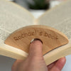 Personalised wooden book holder