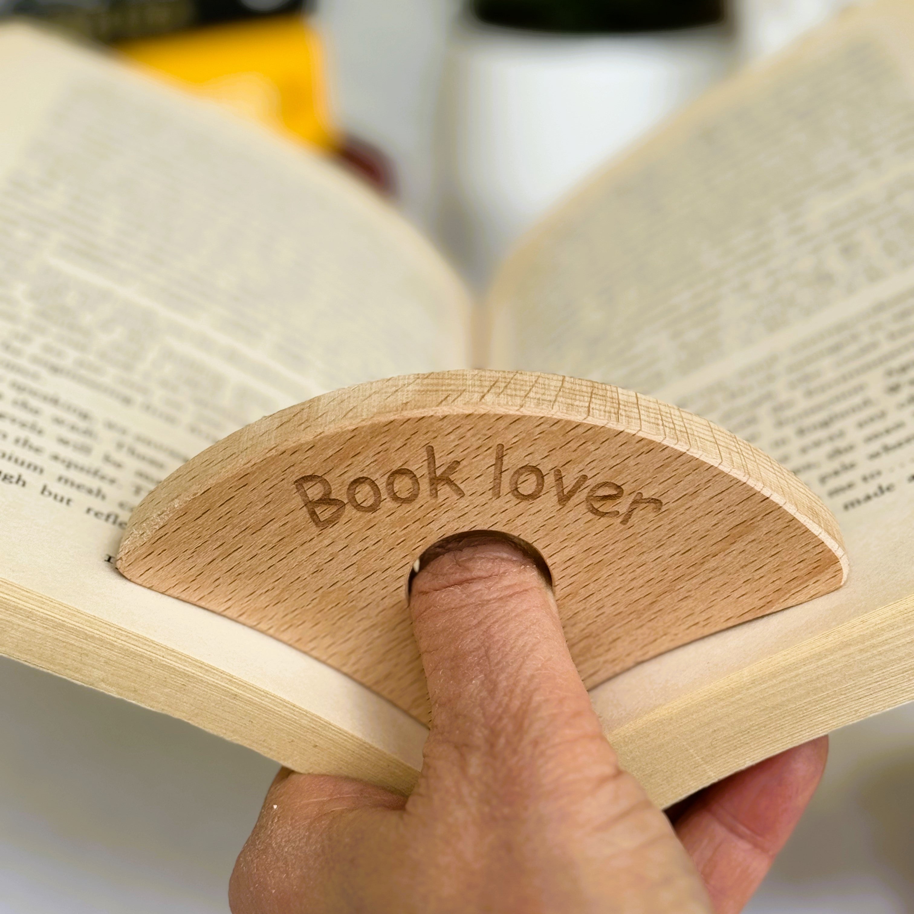 Personalized Wood Book Page Holder,flower/heart Book Page