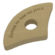 Wooden thumb book holder gift - gonnae no lose ma place