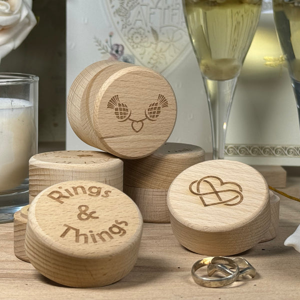 Wooden ring boxes