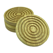 Solid idigbo wooden coasters - set of 4