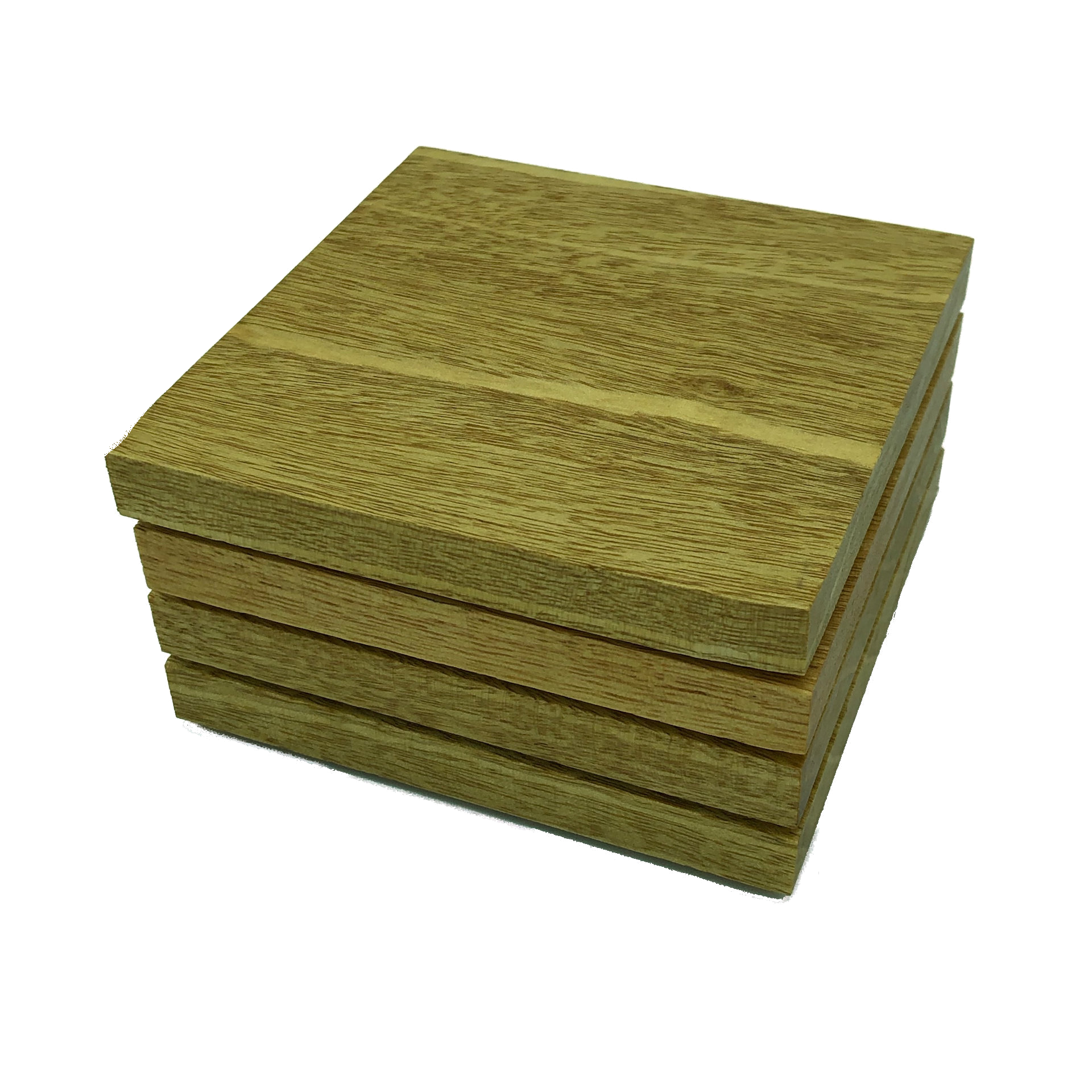 Square wooden idigbo coasters - stack of four