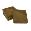 Square wooden douglas fir coasters - set of four