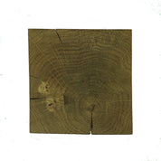 Square wooden rustic oak coasters - varnished with non-slip feet