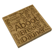 Wooden coasters - Scottish dialect with English translations - set of 4
