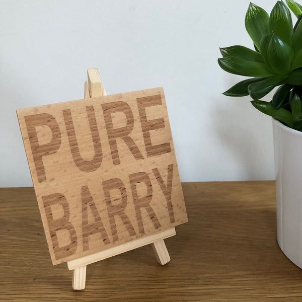 Wooden coaster - pure barry