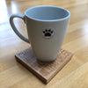 Wooden coaster - chocolate wine coffee husband in that order