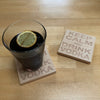 Wooden coaster - keep calm and drink vodka