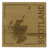 Wooden coaster - Scotland map