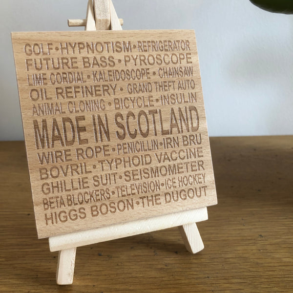 Wooden coaster - made in Scotland