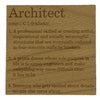 Wooden coaster - occupation - architect