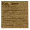Wooden coaster - occupation - engineer