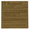 Wooden coaster - occupation - IT support