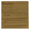 Wooden coaster - occupation - nurse