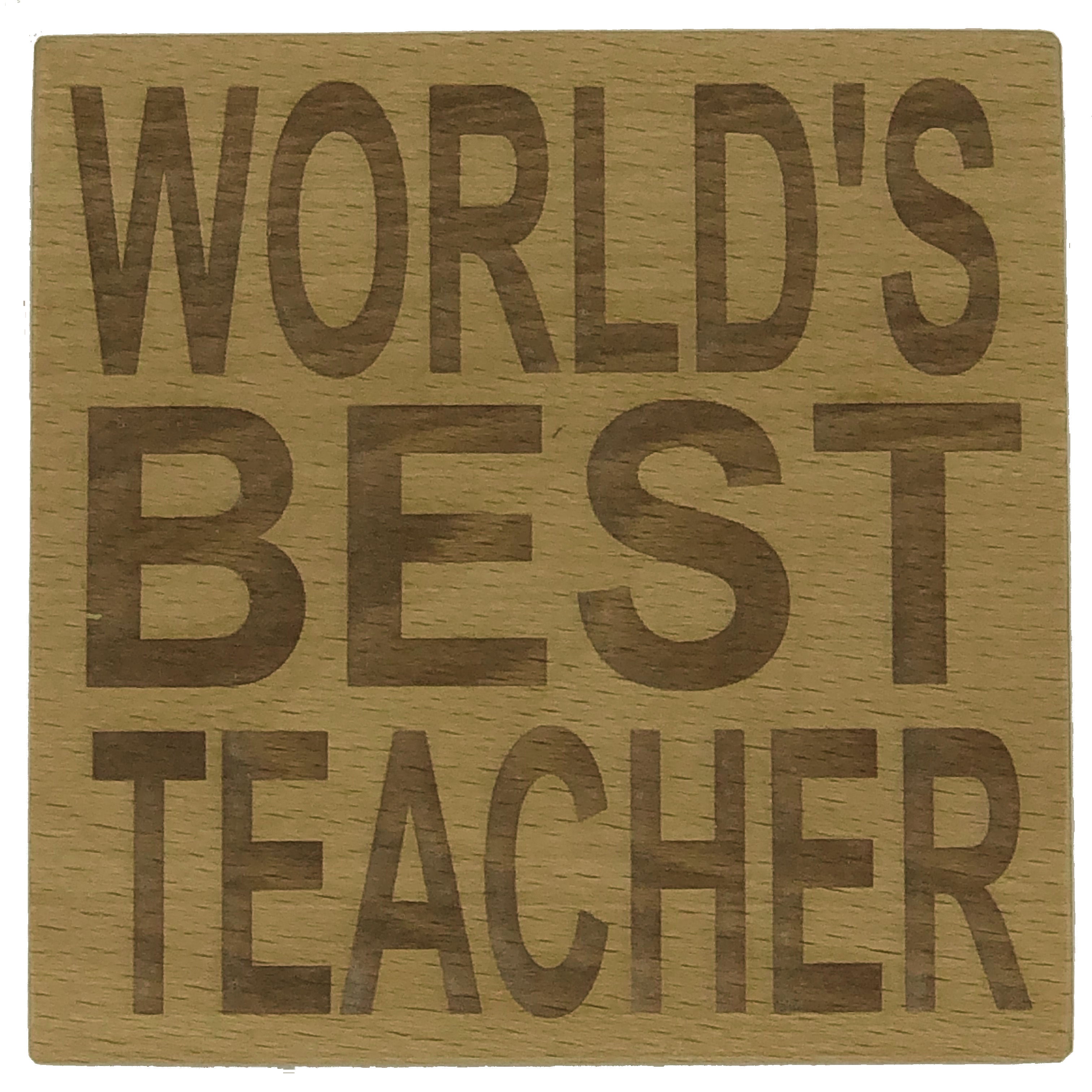 CO1-018-T Coaster - world's best teacher