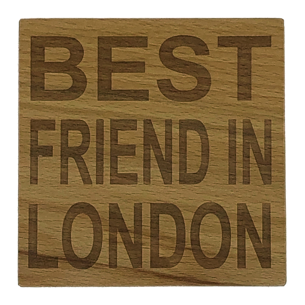 Wooden coaster - best in town - personalised
