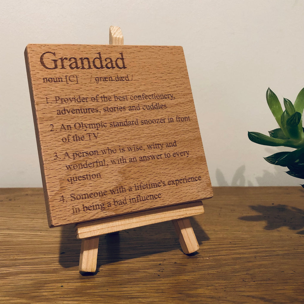 Wooden coaster - definition - grandad