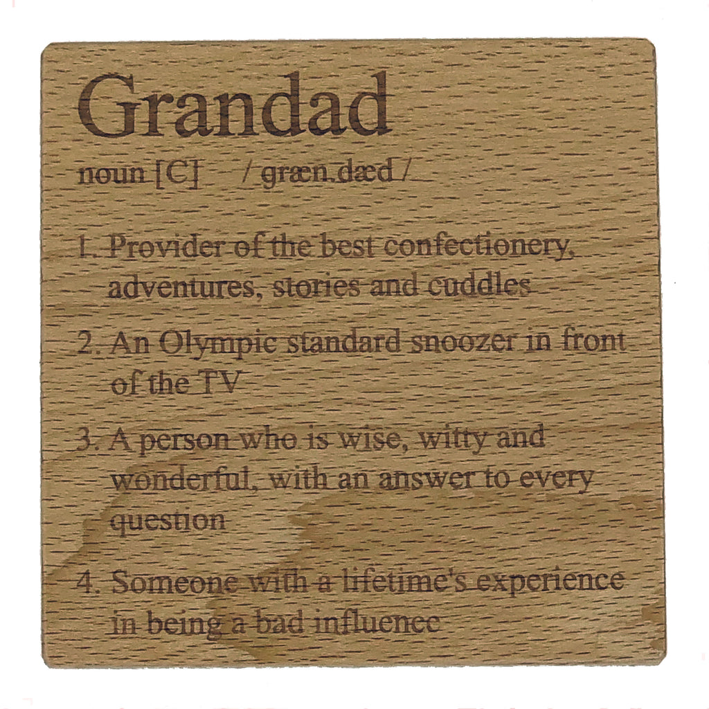 Wooden coaster - definition - grandad