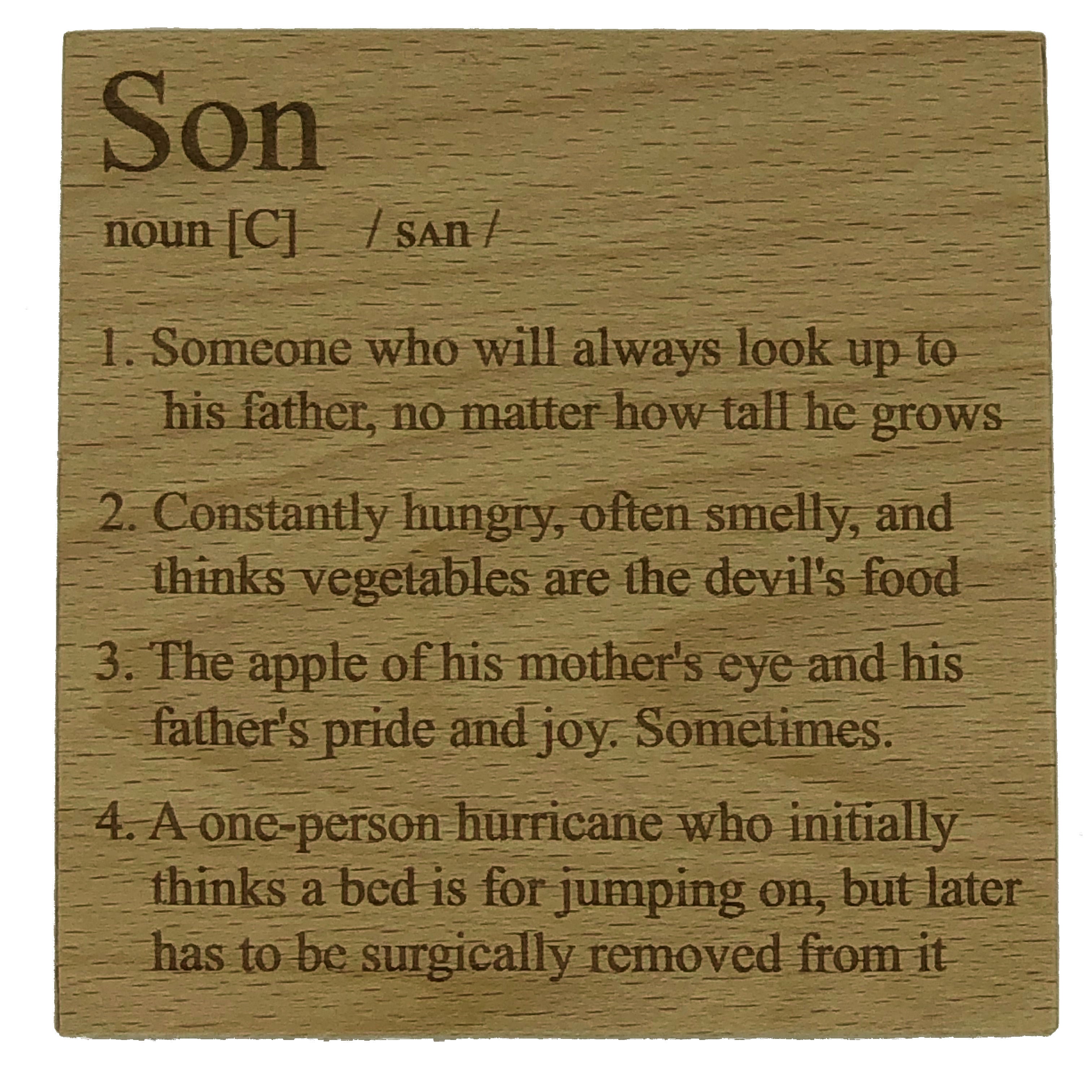 Wooden coaster - definition - son