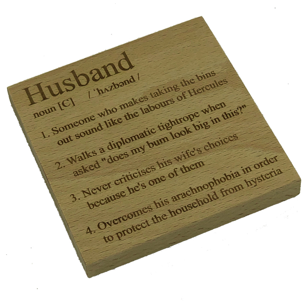 Wooden coaster - family - husband