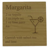 Wooden coaster - cocktails - margarita