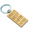 Wooden keyring - fathers day - world's best farter father