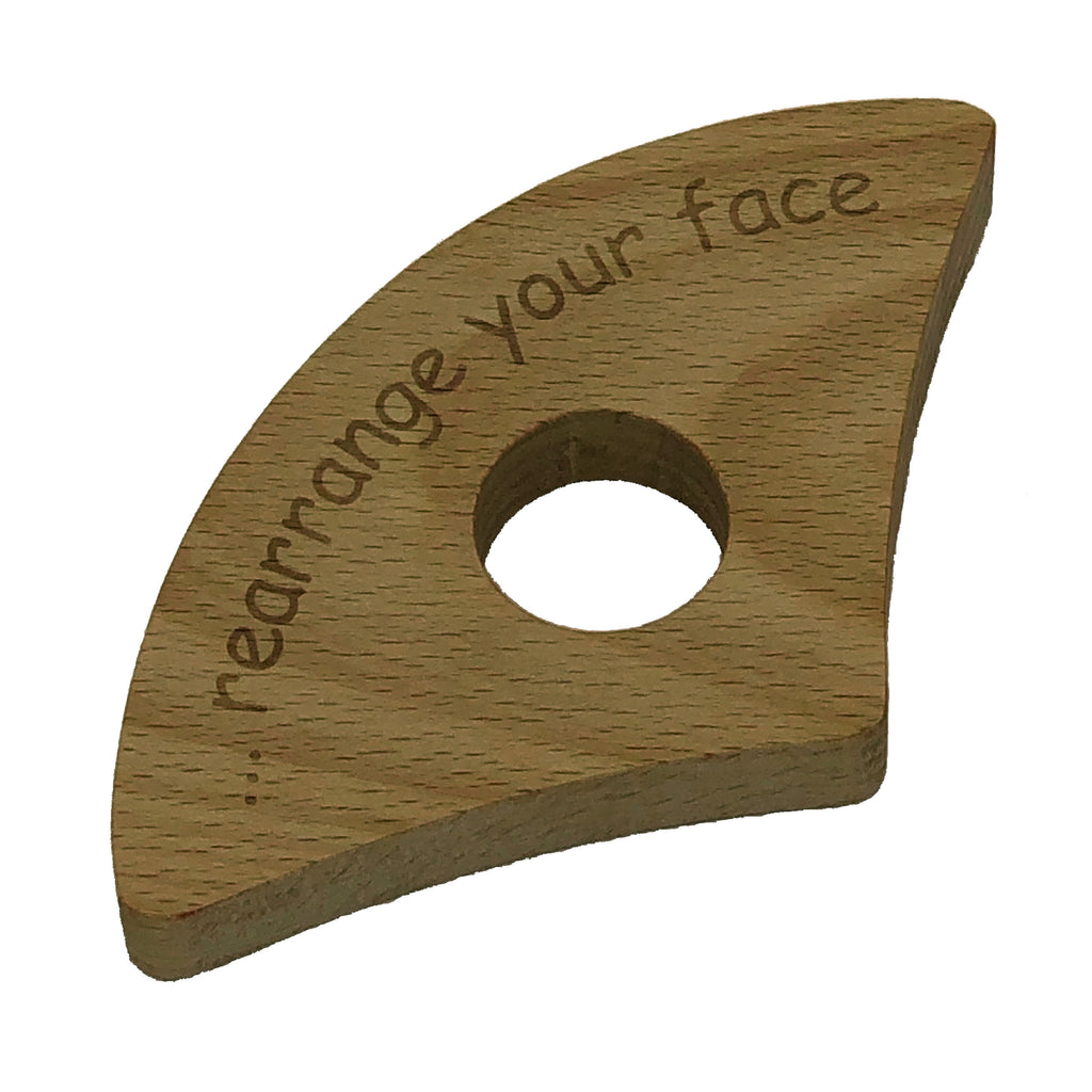 Wooden thumb book holder - lose my place and I'll rearrange your face