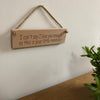 Wooden hanging plaque - valentines - I can't tell you I love you enough