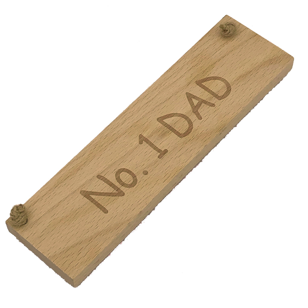 Wooden hanging plaque - No. 1 Dad